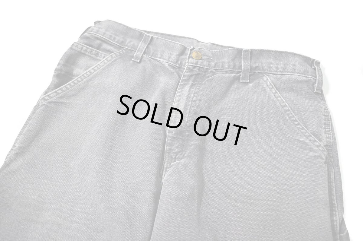 画像2: Used Carhartt Duck Carpenter Pants Petrol Blue カーハート (2)