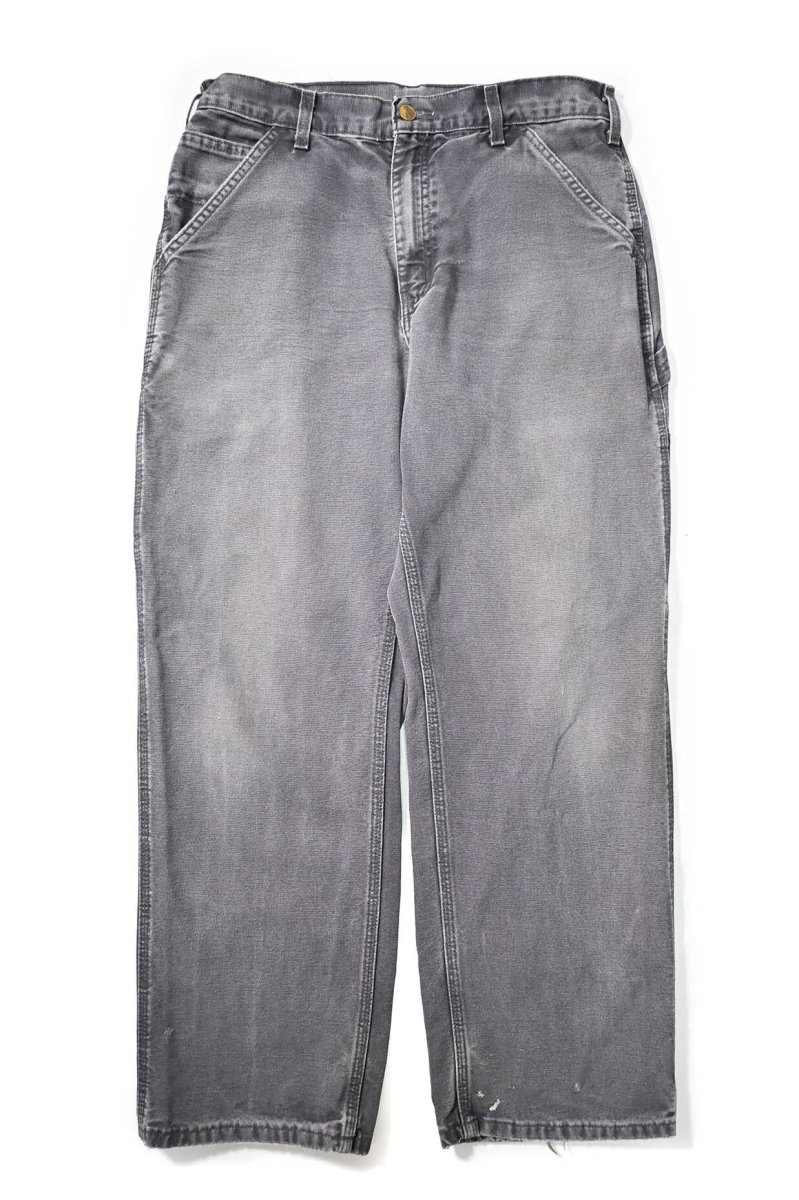画像1: Used Carhartt Duck Carpenter Pants Petrol Blue カーハート (1)