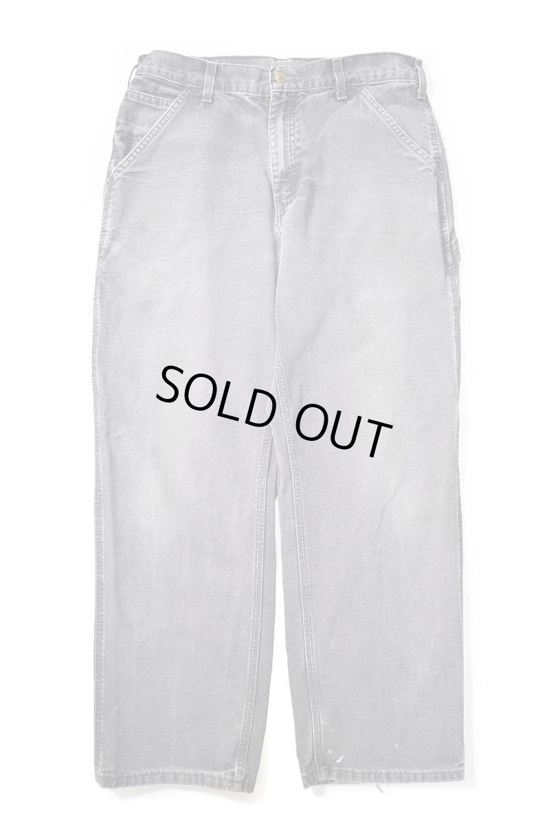 画像1: Used Carhartt Duck Carpenter Pants Petrol Blue カーハート (1)