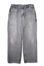 画像1: Used Carhartt Duck Carpenter Pants Petrol Blue カーハート (1)