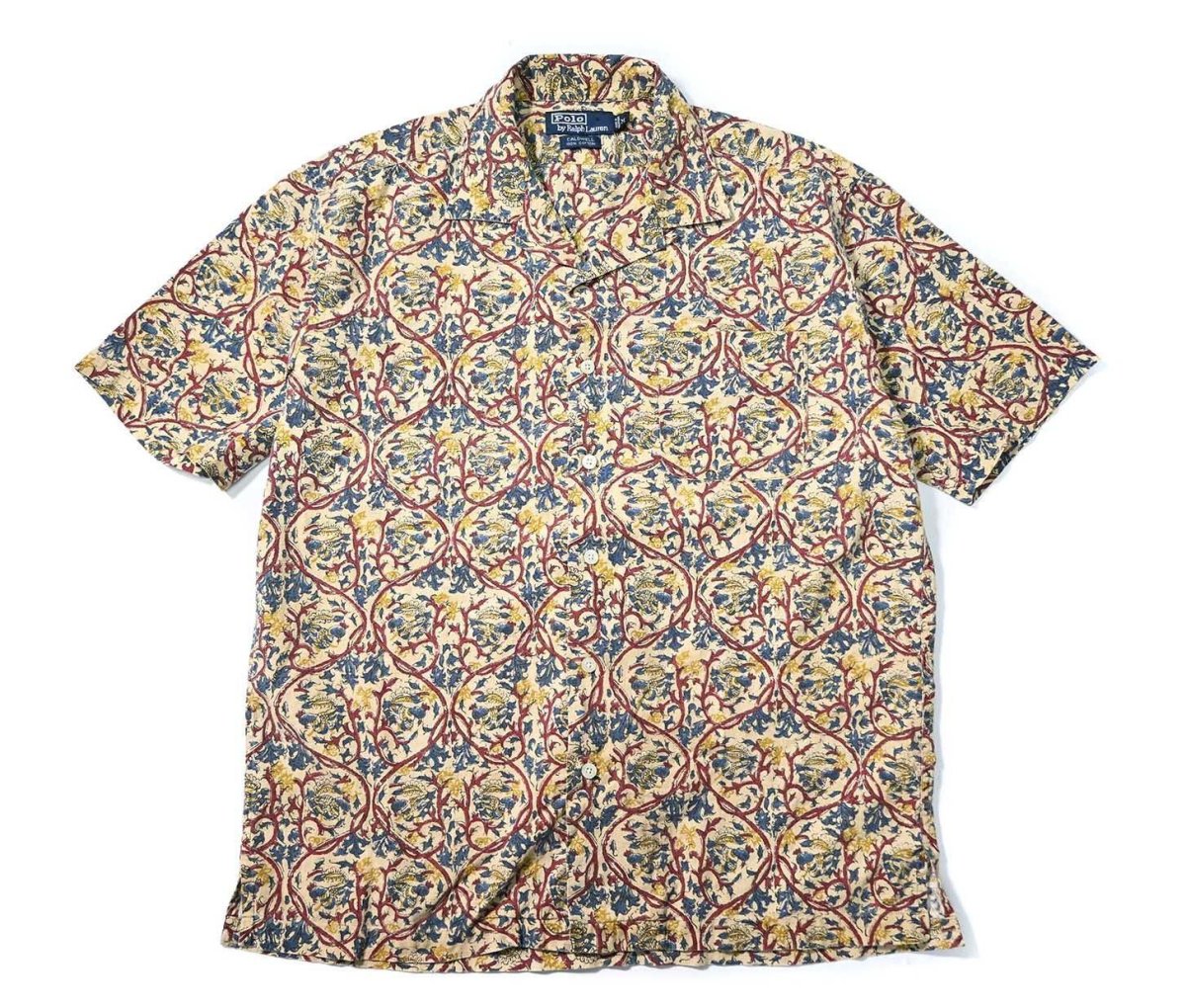 画像1: 90-00s Used Polo Ralph Lauren Open Collar Shirt "Caldwell" (1)