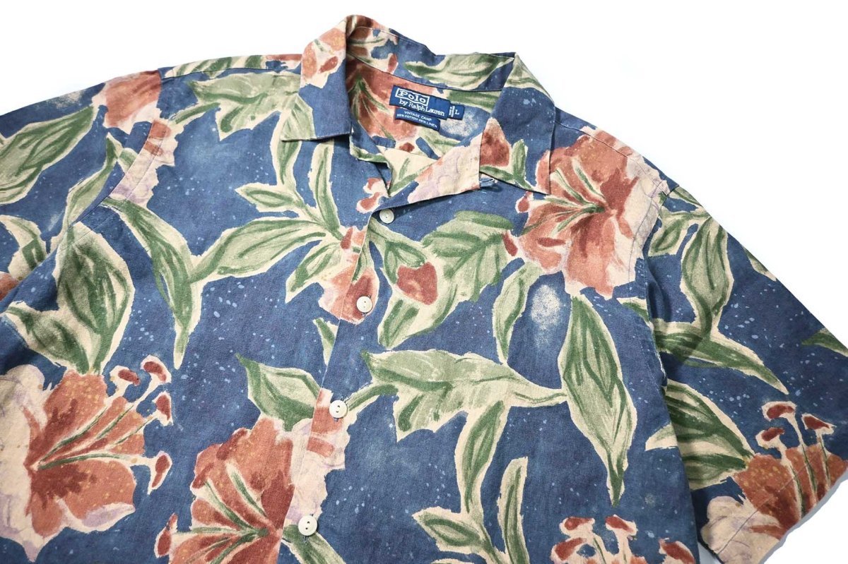 画像2: 90-00s Used Polo Ralph Lauren Open Collar Shirt "Vintage Camp" (2)