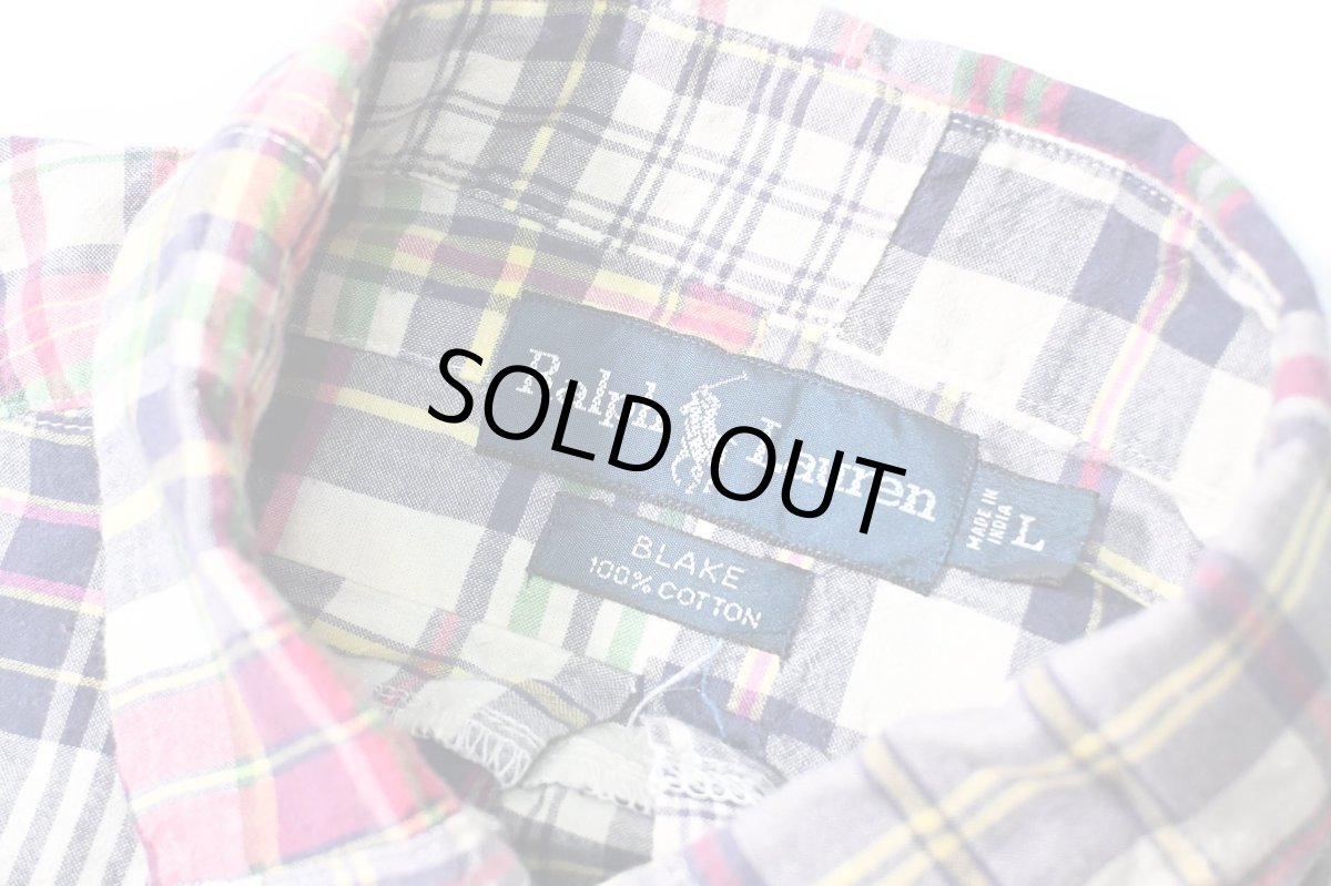 画像4: 90-00s Used Ralph Lauren Short Sleeve Patchwork B/D Shirt "Blake" (4)