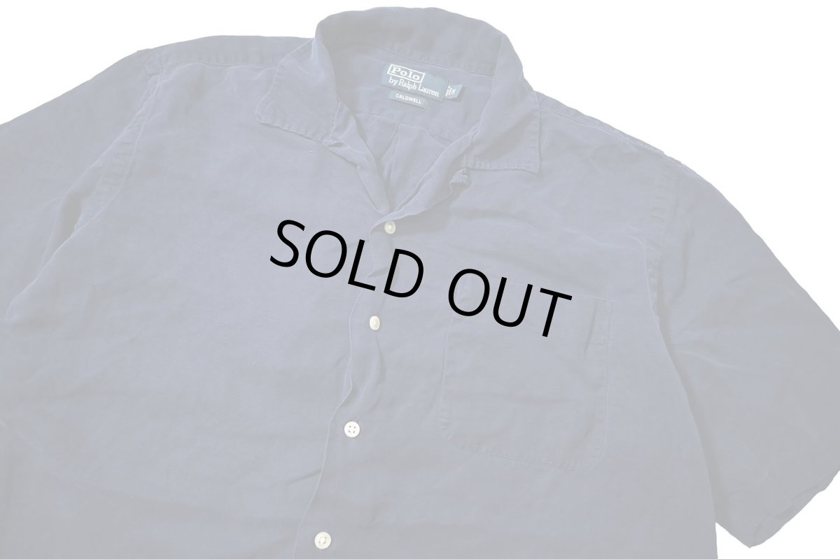 画像2: 90-00s Used Polo Ralph Lauren Linen/Silk Open Collar Shirt "Caldwell" (2)