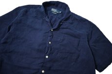 画像2: 90-00s Used Polo Ralph Lauren Linen/Silk Open Collar Shirt "Caldwell" (2)