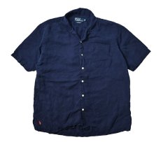 画像1: 90-00s Used Polo Ralph Lauren Linen/Silk Open Collar Shirt "Caldwell" (1)