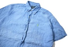 画像2: 90-00s Used Ralph Lauren Short Sleeve Linen B/D Shirt "Classic Fit" (2)