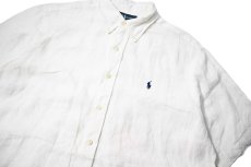 画像2: 90-00s Used Ralph Lauren Short Sleeve Linen B/D Shirt "Classic Fit" (2)