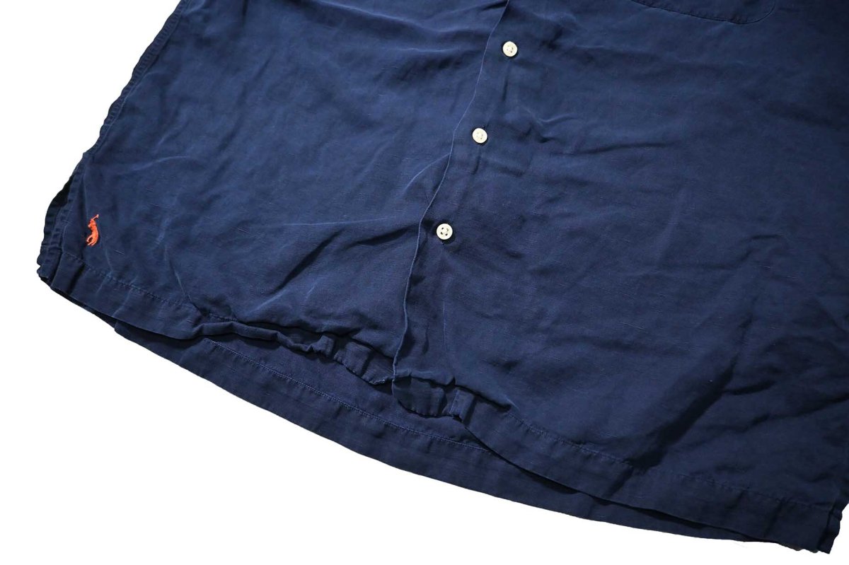 画像3: 90-00s Used Polo Ralph Lauren Linen/Silk Open Collar Shirt "Caldwell" (3)