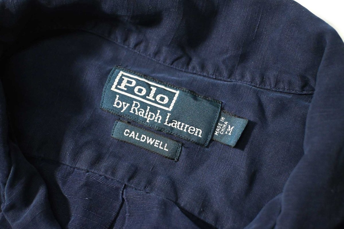 画像4: 90-00s Used Polo Ralph Lauren Linen/Silk Open Collar Shirt "Caldwell" (4)