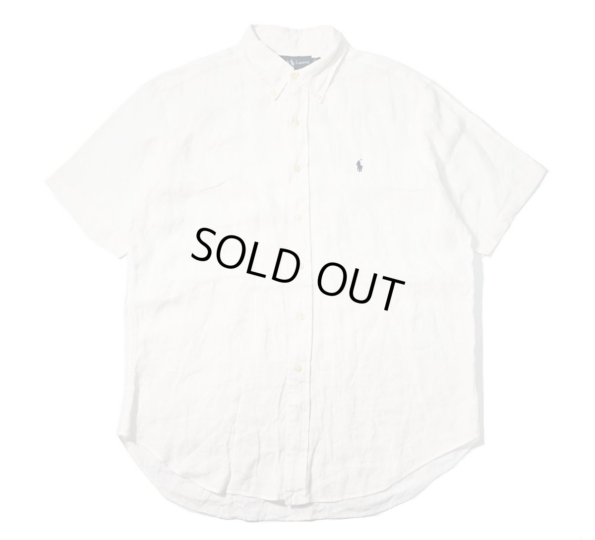 画像1: 90-00s Used Ralph Lauren Short Sleeve Linen B/D Shirt "Classic Fit" (1)