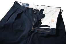 画像5: 90-00s Used Polo Ralph Lauren Pleated Chino Trouser Navy "Andrew Pant" ラルフローレン (5)