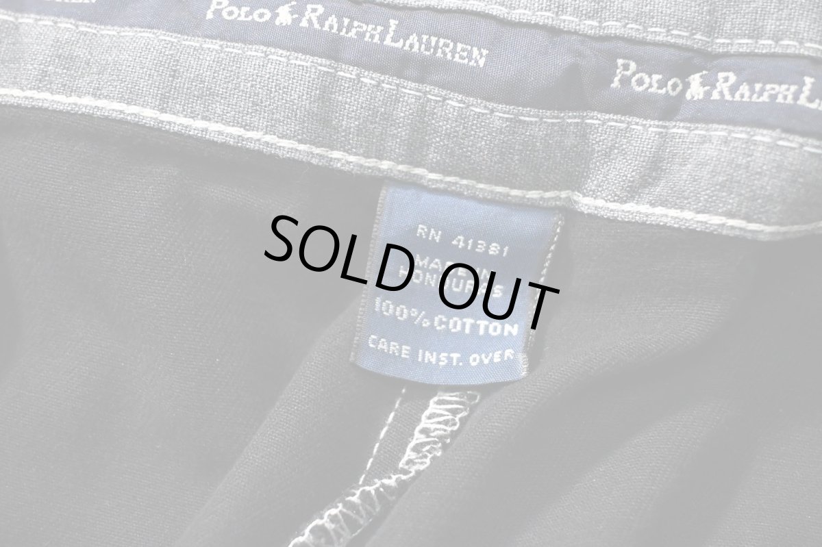 画像7: 90-00s Used Polo Ralph Lauren Pleated Chino Trouser Black Over Dye "Andrew Pant" ラルフローレン (7)