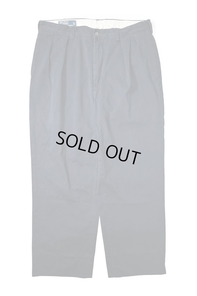 画像1: 90-00s Used Polo Ralph Lauren Pleated Chino Trouser Navy "Andrew Pant" ラルフローレン (1)