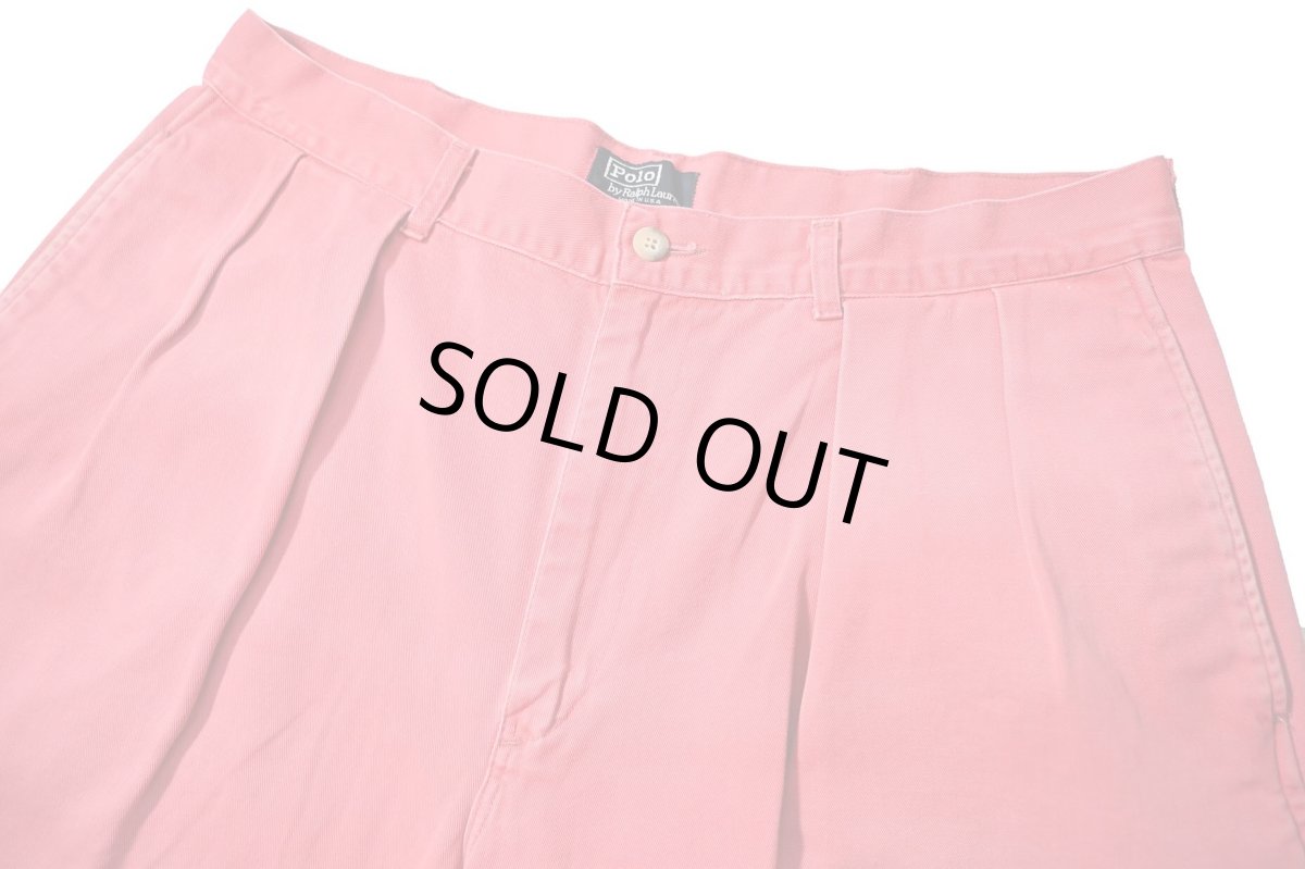 画像2: 90-00s Used Polo Ralph Lauren Shorts Pink made in USA ラルフローレン (2)