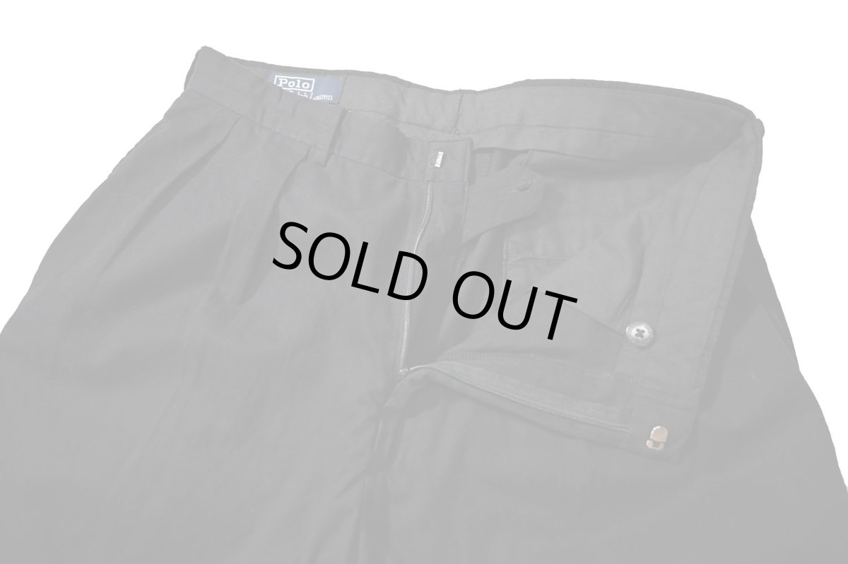 画像5: 90-00s Used Polo Ralph Lauren Pleated Microfiber Trouser Black ラルフローレン (5)
