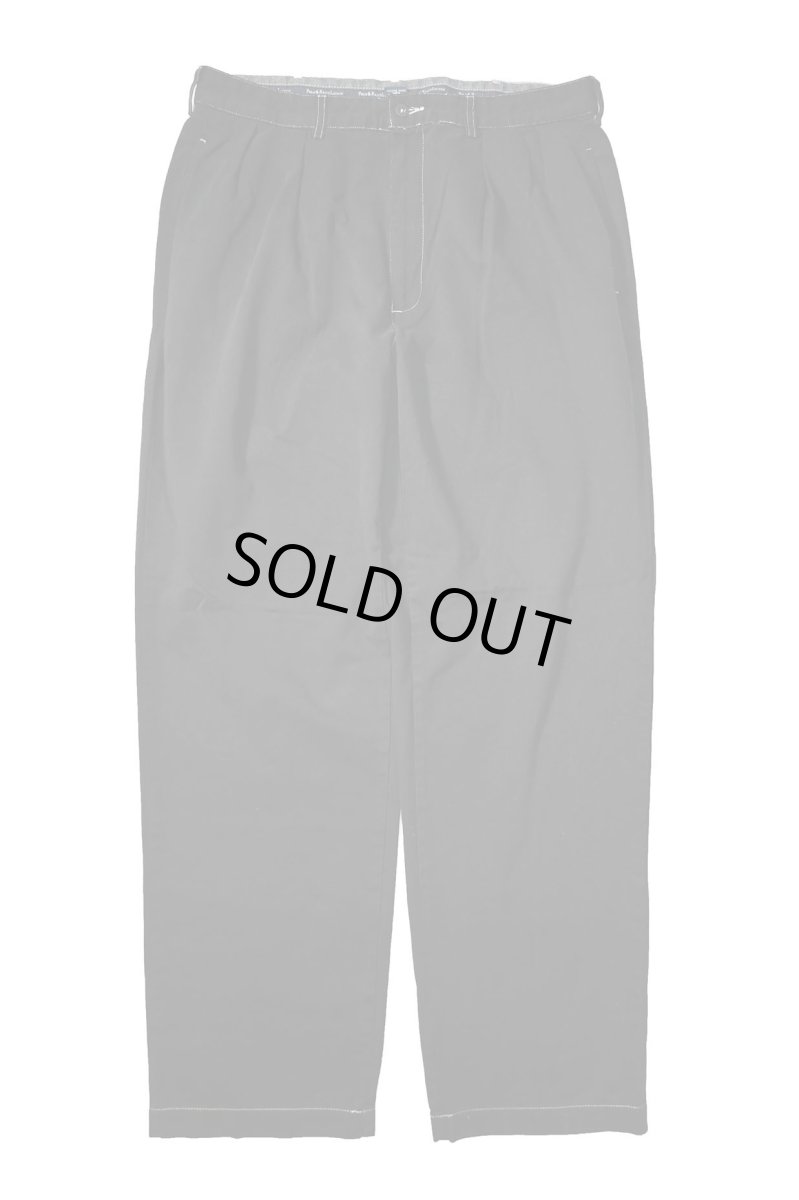 画像1: 90-00s Used Polo Ralph Lauren Pleated Chino Trouser Black Over Dye "Andrew Pant" ラルフローレン (1)