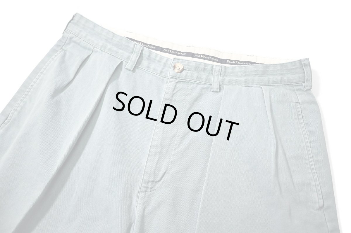 画像2: 90-00s Used Polo Ralph Lauren Tyler Shorts Sax ラルフローレン (2)