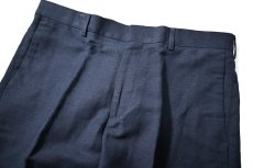 画像2: Cubavera Linen Dress Pants Dress Blue キューバベラ (2)