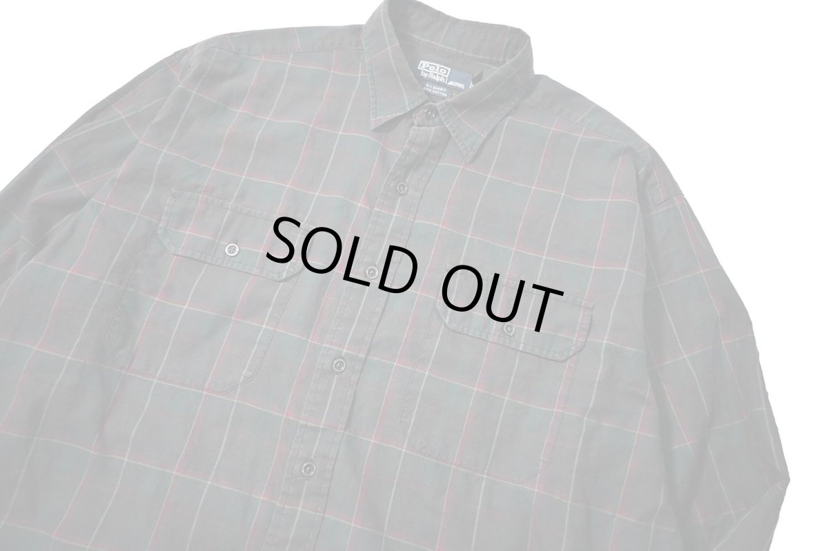画像2: 90-00s Used Polo Ralph Lauren Plaid Shirt "G.I.Shirt" (2)