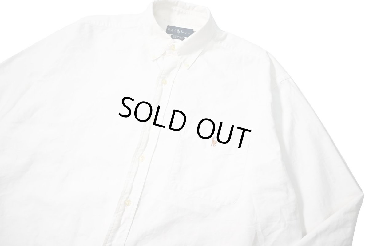 画像2: 90s Used Polo Ralph Lauren Oxford B/D Shirt "Big Shirt" (2)