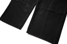 画像3: Prison Blues Double Knee Denim Work Jean Fade Black プリズンブルース (3)