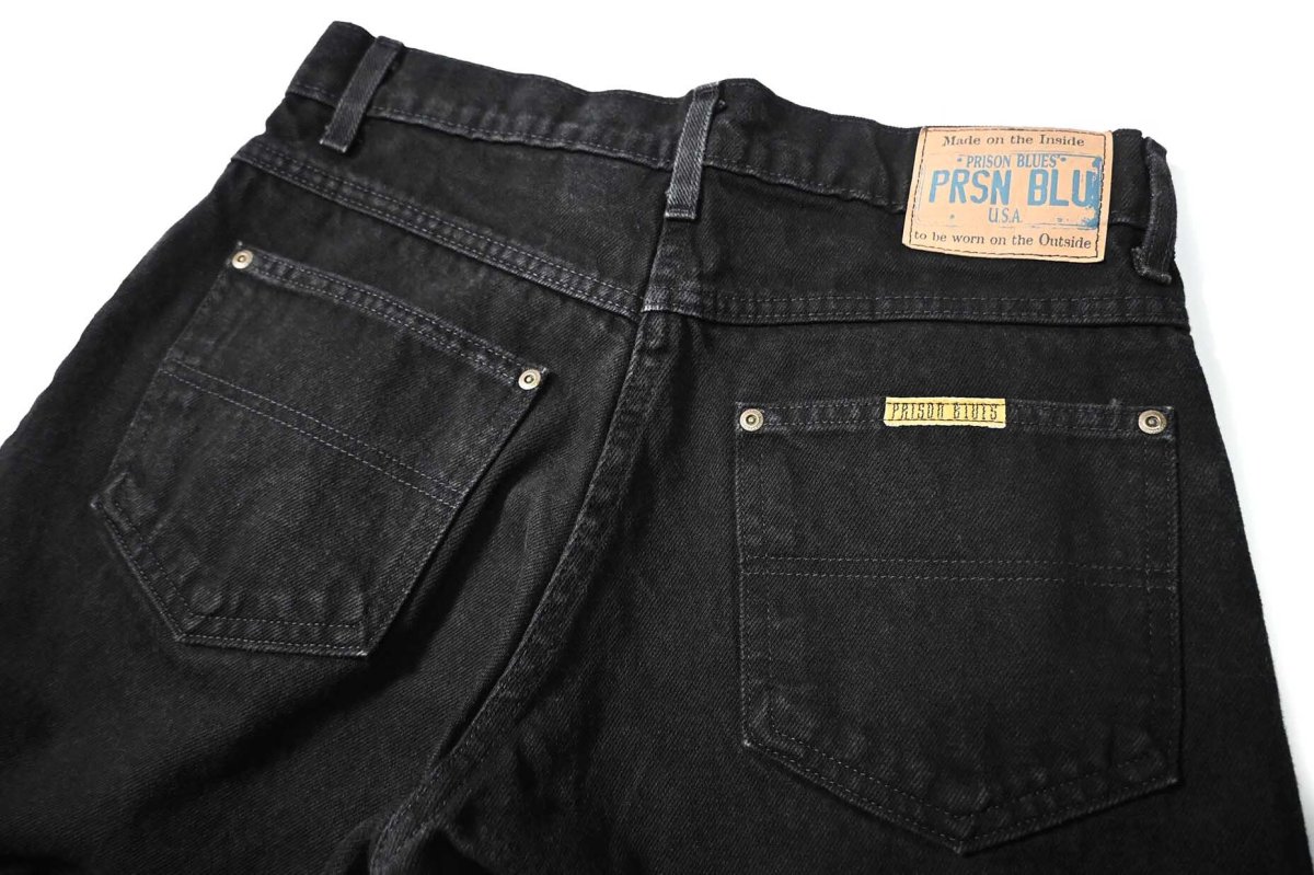 画像4: Prison Blues Relaxed Fit Jeans Rinsed Fade Black プリズンブルース (4)