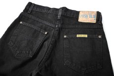 画像4: Prison Blues Relaxed Fit Jeans Rinsed Fade Black プリズンブルース (4)