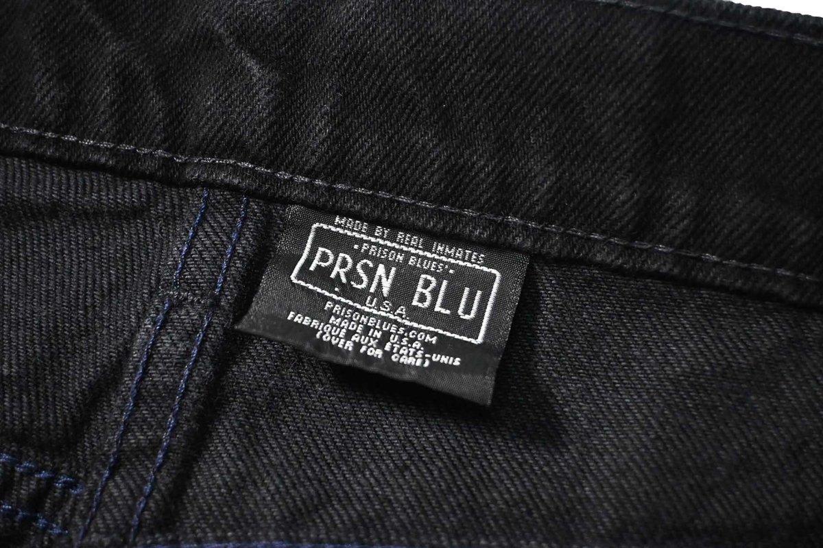 画像6: Prison Blues Relaxed Fit Jeans Rinsed Fade Black プリズンブルース (6)