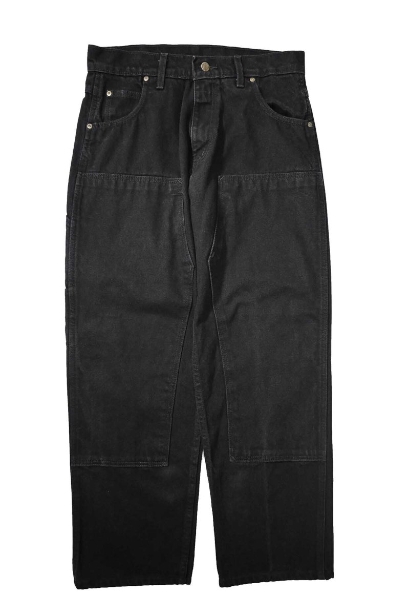 画像1: Prison Blues Double Knee Denim Work Jean Fade Black プリズンブルース (1)