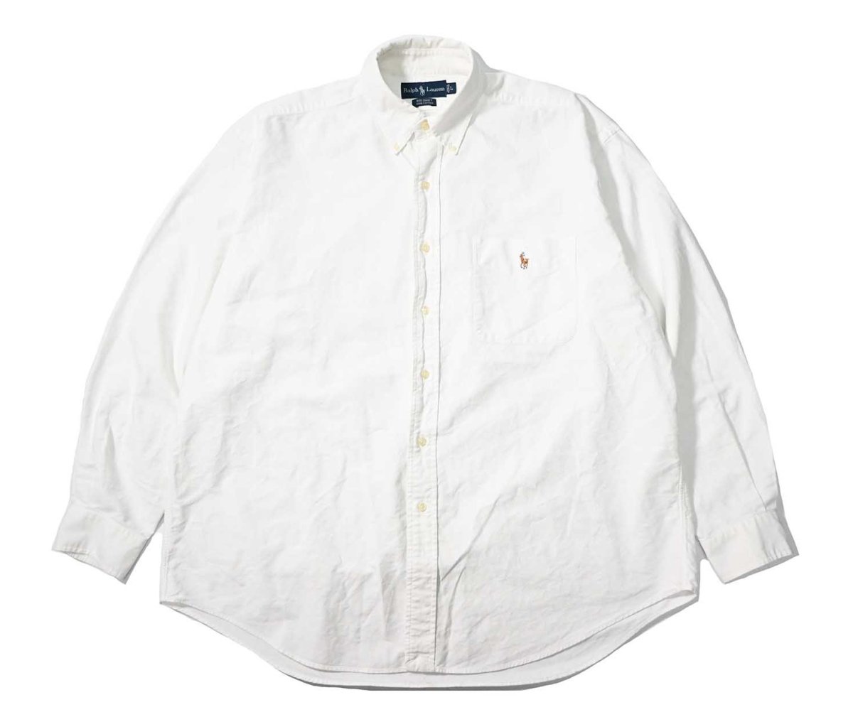 画像1: 90s Used Polo Ralph Lauren Oxford B/D Shirt "Big Shirt" (1)