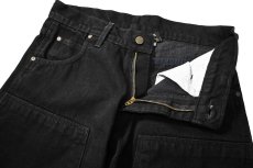 画像6: Prison Blues Double Knee Denim Work Jean Fade Black プリズンブルース (6)