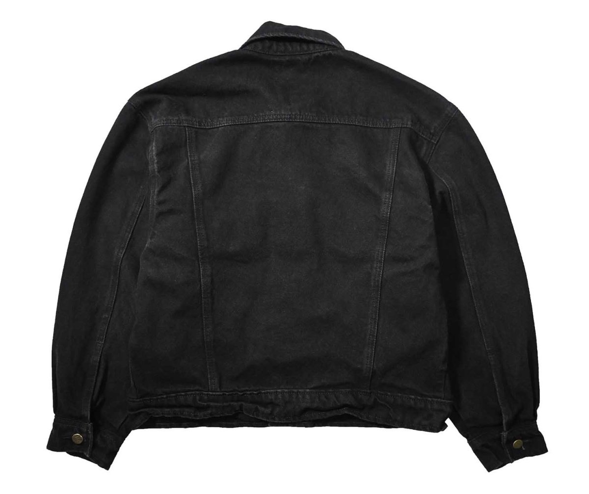 画像2: Prison Blues Denim Western Jacket Rinsed Fade Black プリズンブルース (2)