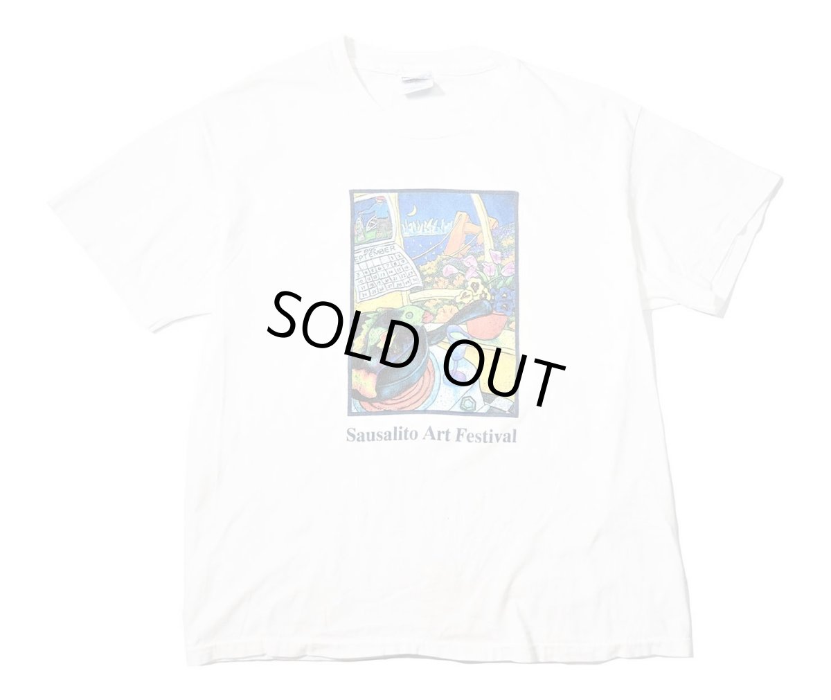 画像1: 90s Used Sausalito Art Festival Print Tee made in USA (1)