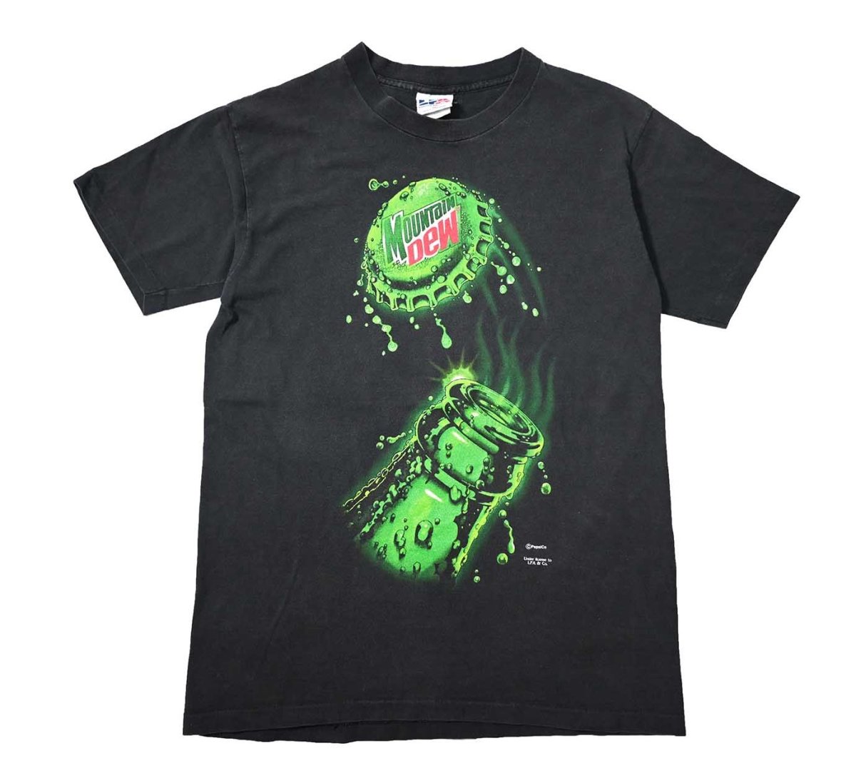 画像1: 90s Used Mountain Dew Print Tee made in USA (1)