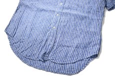 画像3: 90-00s Used Ralph Lauren Short Sleeve Linen Stripe B/D Shirt "Classic Fit" (3)