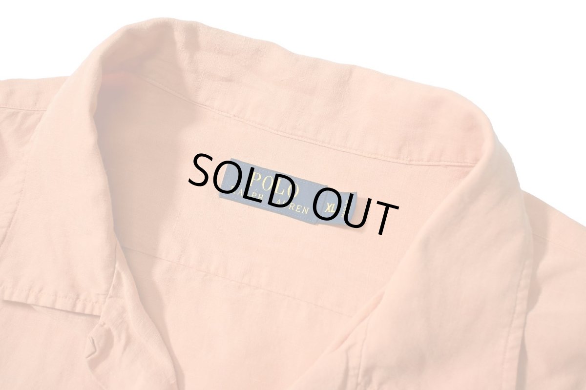 画像4: Used Polo Ralph Lauren Linen/Silk Open Collar Shirt (4)