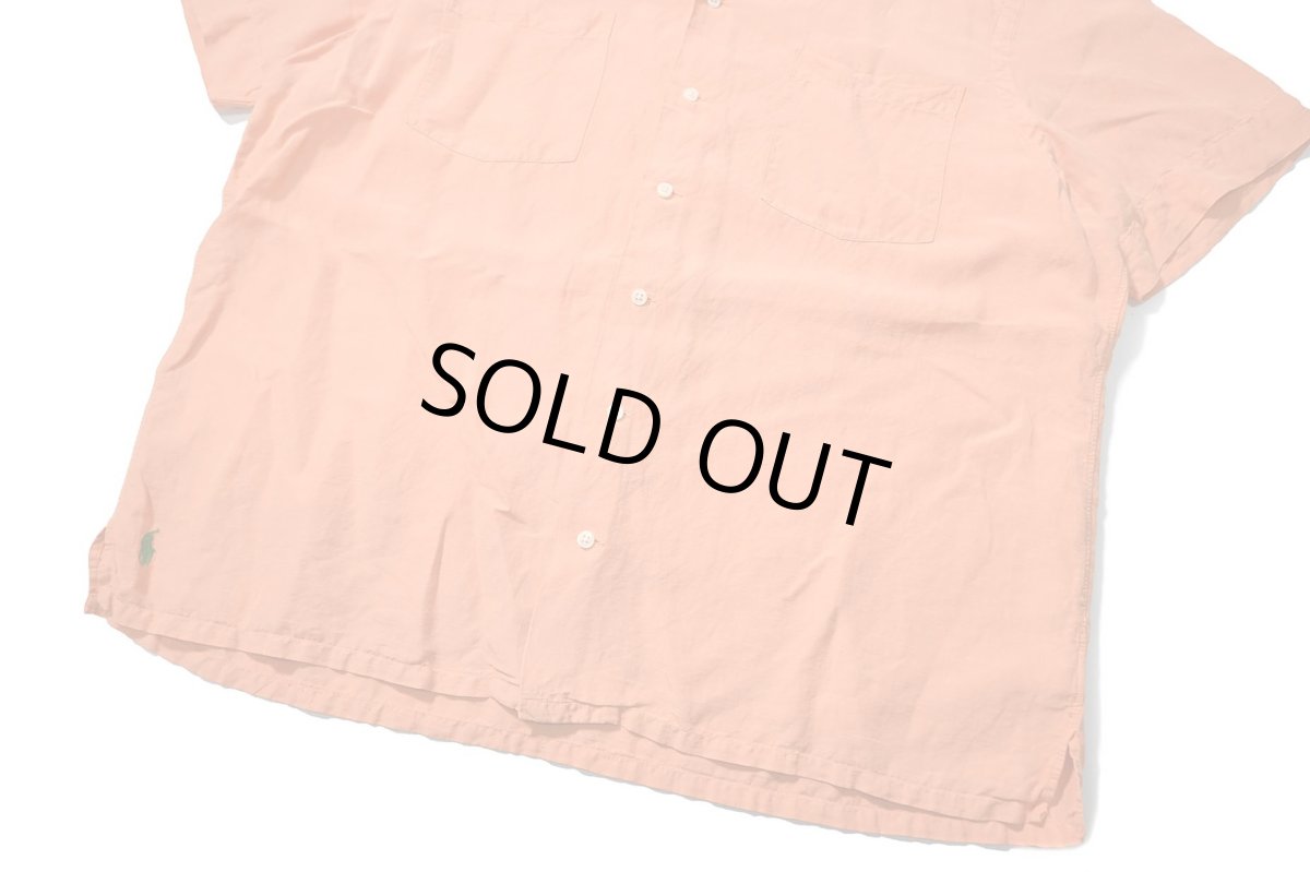画像3: Used Polo Ralph Lauren Linen/Silk Open Collar Shirt (3)
