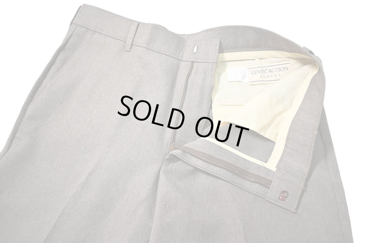 画像5: 80s Deadstock Levi's Action Slacks Grey Brown made in USA (5)