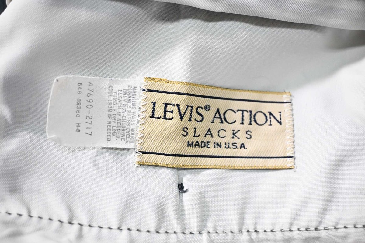 画像6: 80s Used Levi's Action Slacks Blue made in USA (6)