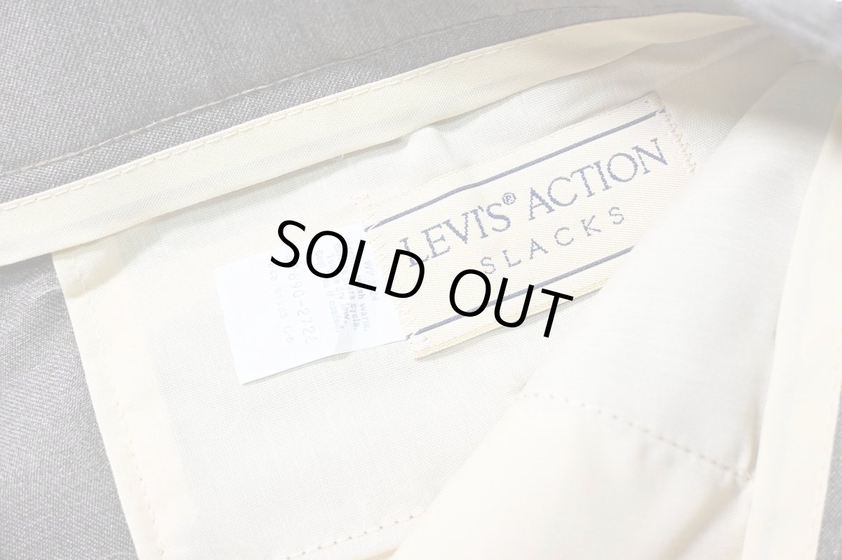 画像6: 80s Deadstock Levi's Action Slacks Grey Brown made in USA (6)