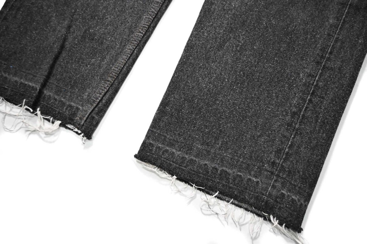 画像3: 94' Used Levi's 501 Denim Pants Cut Off Black made in USA リーバイス 先染め (3)