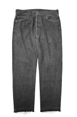 画像1: 94' Used Levi's 501 Denim Pants Cut Off Black made in USA リーバイス 先染め (1)