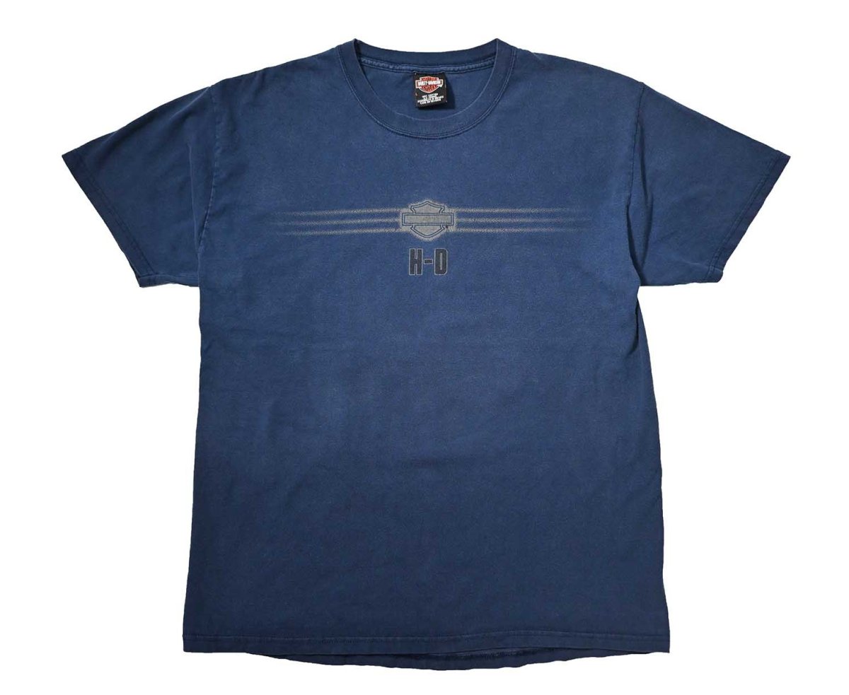 画像1: 00s Used Harley-Davidson Print Tee (1)