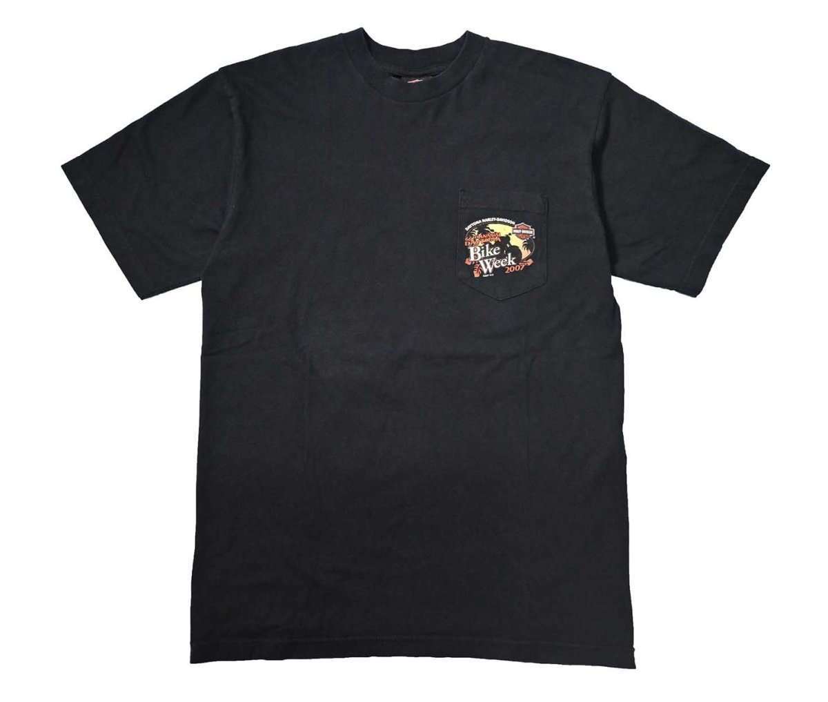 画像1: 00s Used Harley-DavidsonPrint Pocket Tee made in USA (1)