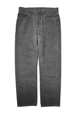 画像1: 90' Used Levi's 501 Denim Pants Black made in USA リーバイス 先染め (1)
