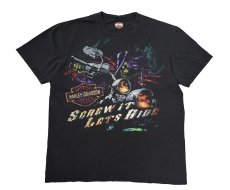 画像1: 00s Used Harley-Davidson Print Tee (1)