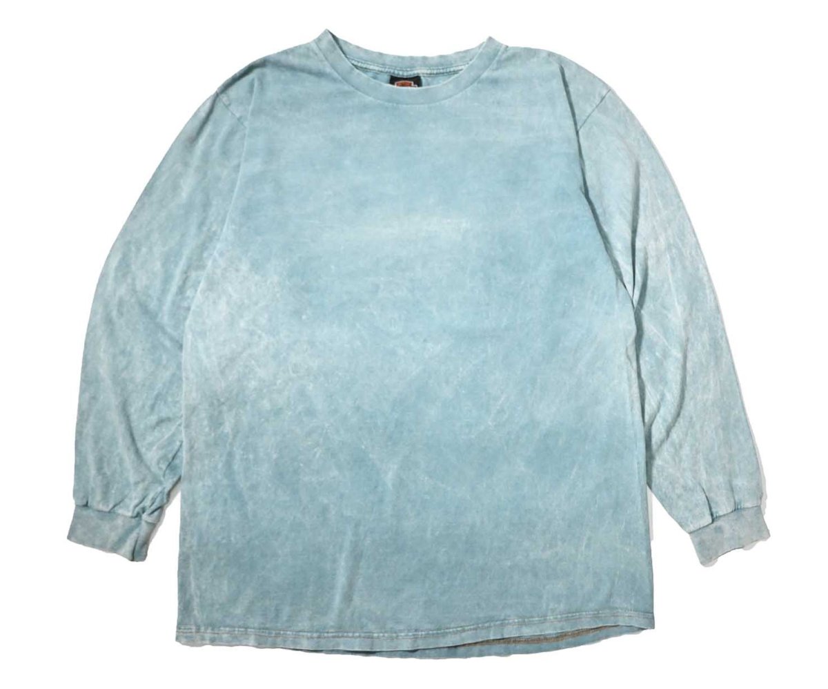 画像1: 90-00s Used Harley-Davidson L/S Blank Tee made in USA (1)