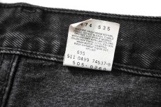 画像8: 99' Used Levi's 505 Denim Pants Black made in USA リーバイス (8)