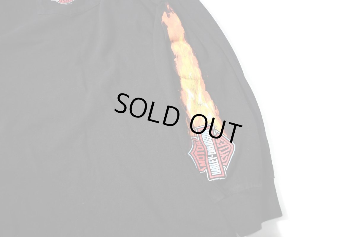 画像5: Used Harley-Davidson L/S Print Pocket Tee (5)